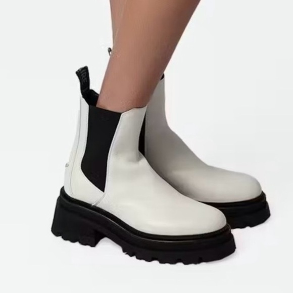 NIB Zadig & Voltaire Ride Chelsea Boot 39 Ice White US 8 - Picture 4 of 12